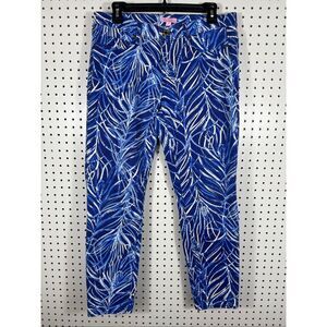 Lilly Pulitzer South Ocean Skinny Crop Jeans Early Riser size 12